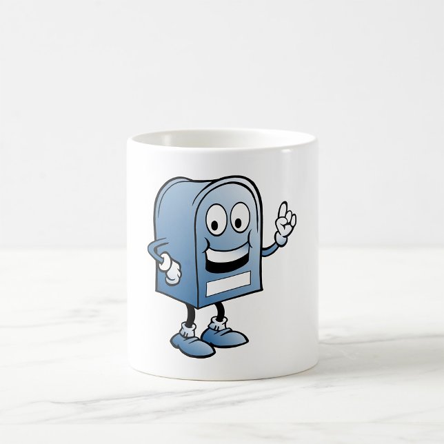 Mailbox Mascot Happy Blue Postal Character  Coffee Mug (Creator Uploaded)