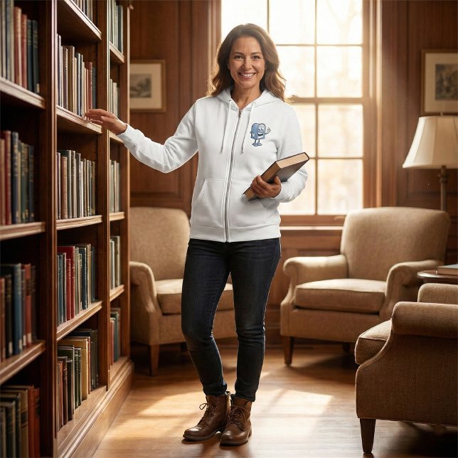 Mailbox Mascot Happy Blue Postal Character  Hoodie (Creator Uploaded)