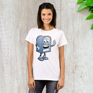 Mailbox Mascot Happy Blue Postal Character T-Shirt