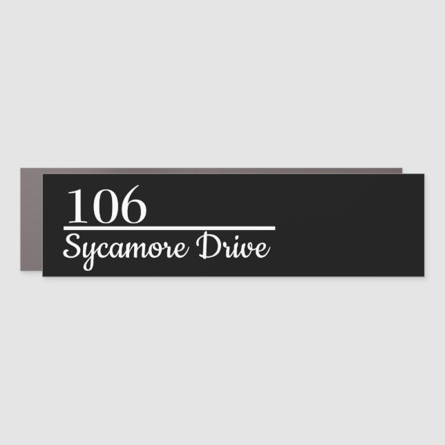 Mailbox Number and Address Label Letters Custom Car Magnet (Front)