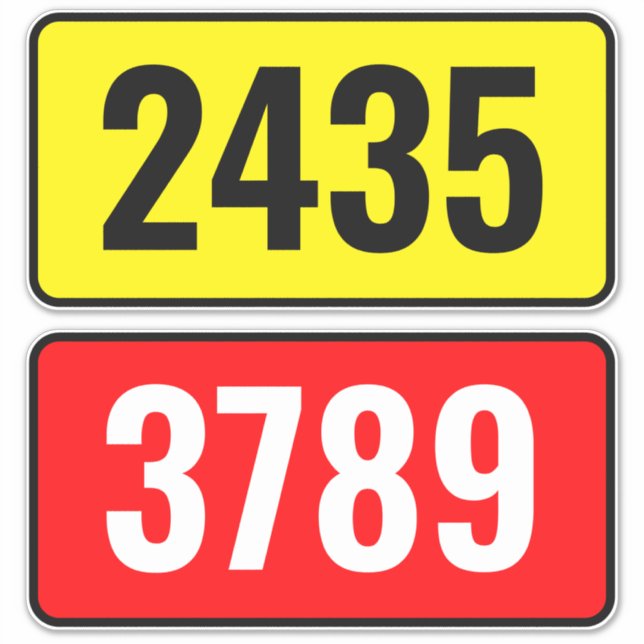 Mailbox Number Sticker (Front)