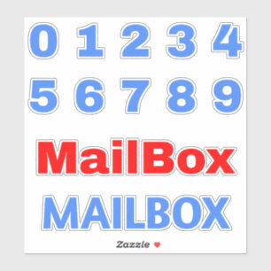 Mailbox Numbers 0 1 2 3 4 5 6 7 8 9 Sticker