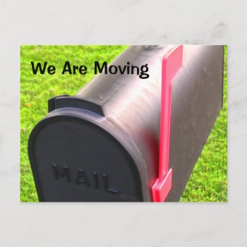 Mailbox On Green Grass We're Moving Announcement Postcard by StarStruckDezigns at Zazzle