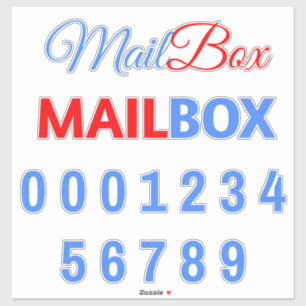 Mailbox Phrase With Numbers Sticker