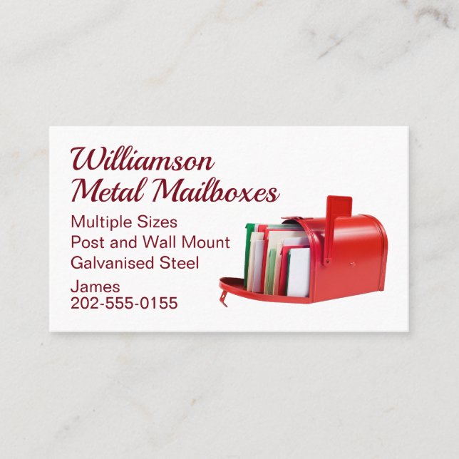 Mailbox Post Mail Business Card (Front)