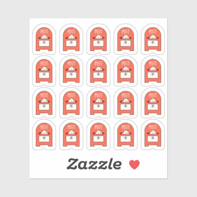 Mailbox Post Office Box Mail Envelopes Planner Sticker (Sheet)