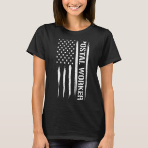 Mailbox Postal Worker - American Flag Sayings T-Shirt