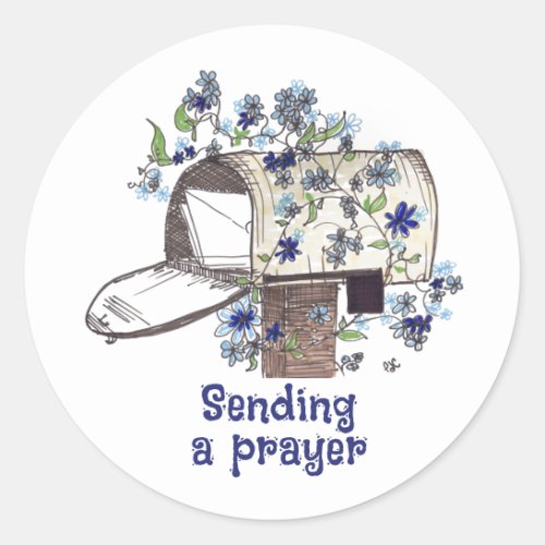 Mailbox Prayer Classic Round Sticker