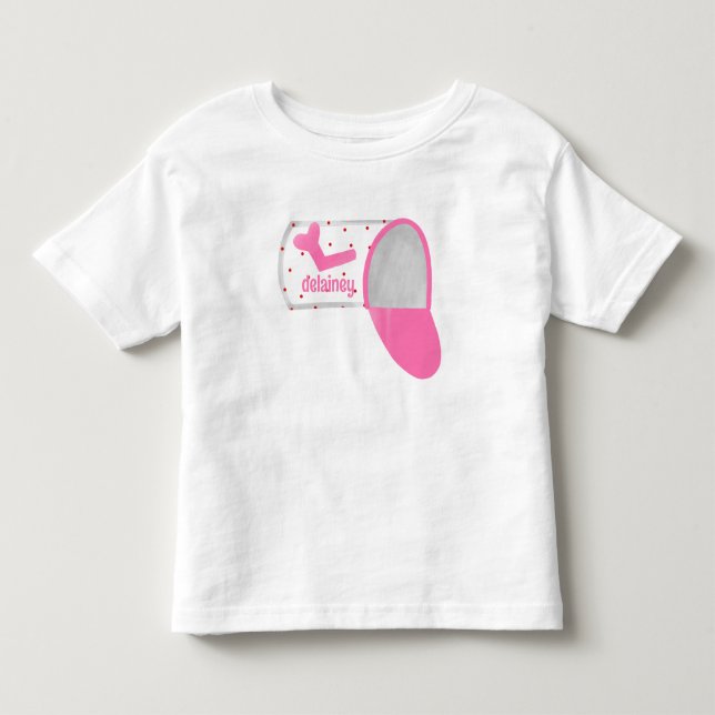 Mailbox Valentine's Day Polka Dot Girls Toddler T-shirt (Front)
