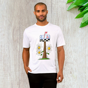 Mailbox with Daisies and Heart Flag Country Garden T-Shirt