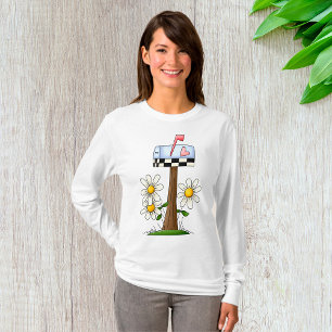 Mailbox with Daisies and Heart Flag Country Garden T-Shirt