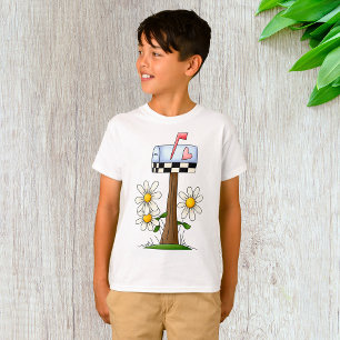 Mailbox with Daisies and Heart Flag Country Garden T-Shirt