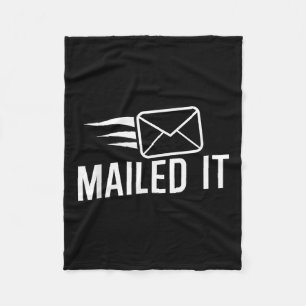 Mailed It Postman Gift For Mail Carrier Workers Fleece Blanket