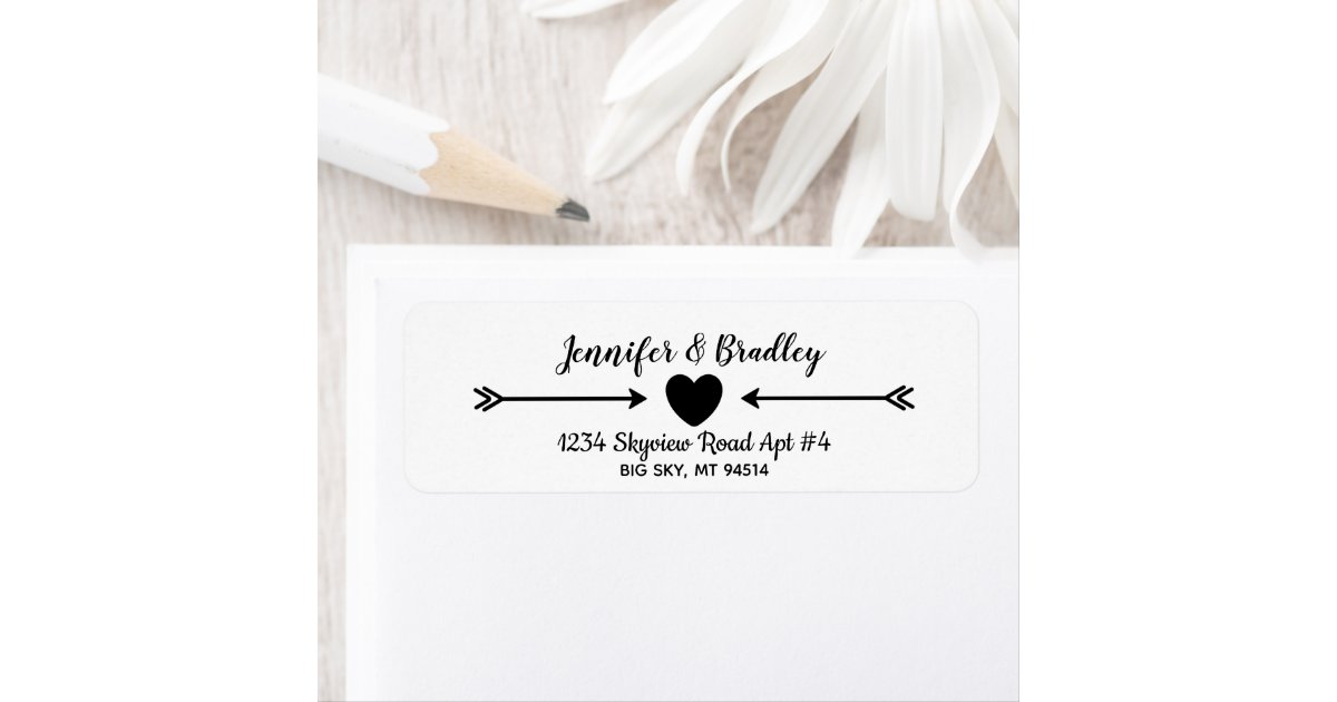 Mailed with Love Custom Name Return Address Label | Zazzle