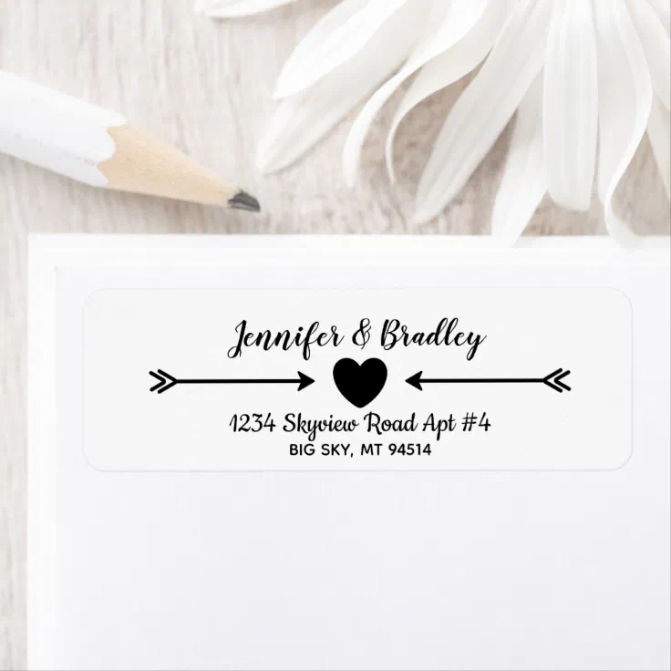Mailed with Love Custom Name Return Address Label | Zazzle