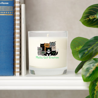 Mailia Cat Creations Cat Family Scented Candle