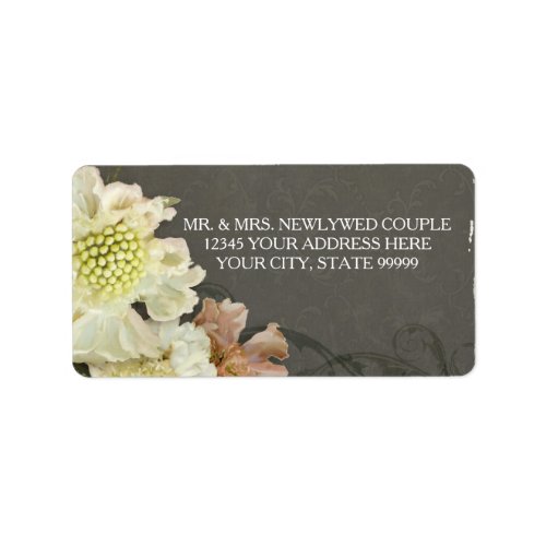 Mailing Address Customized Modern Painterly Floral Label