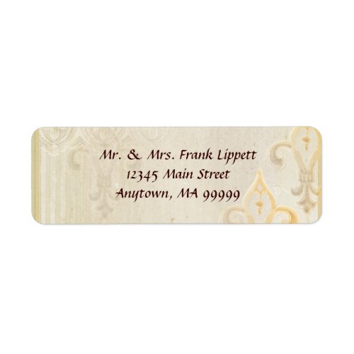 Mailing Labels - Fleur di Lys Damask 2 Cream