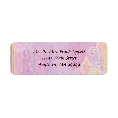 Mailing Labels - Fleur di Lys Damask 2 Lilac