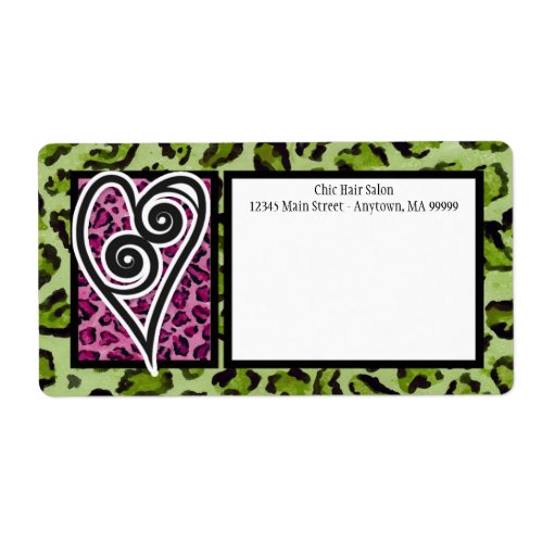 Mailing Labels - Zebra 'n Leopard Monogrammed