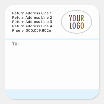 Mailing Shipping Stickers Custom Logo & Address 3" by MISOOK at Zazzle