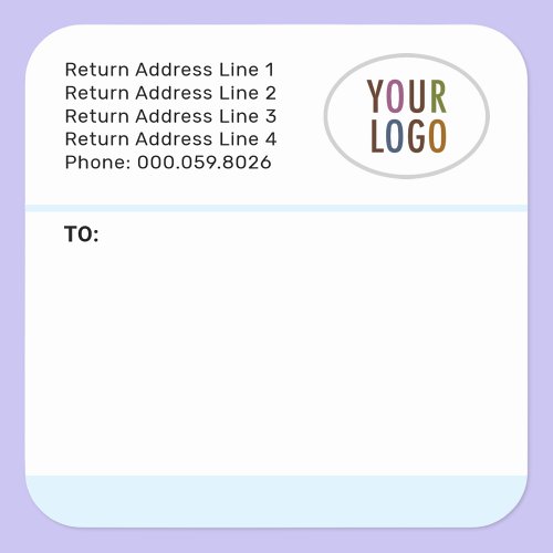 Mailing Shipping Stickers Custom Logo  Address 3