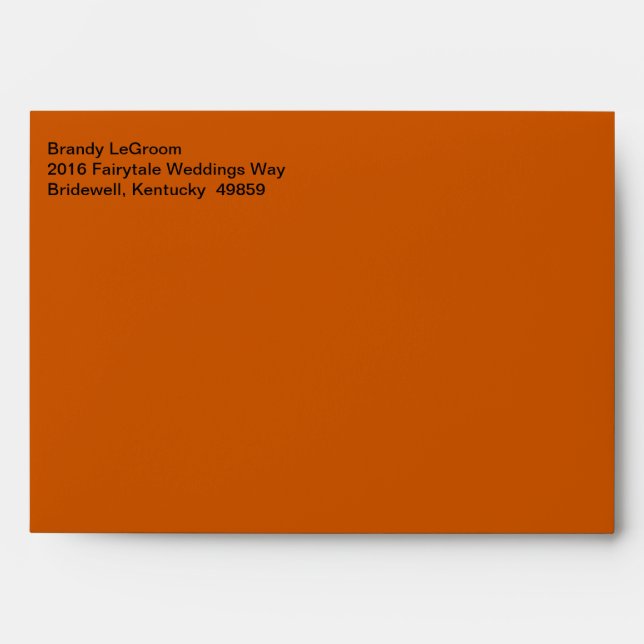 Mailing Simple Burnt Orange Envelope (Front)