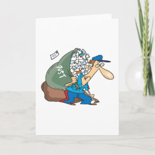 Mailman Carrying A Large Sack Card