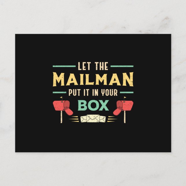 Mailman Day Post Postman Mail Job Delivery Gift Postcard (Front)