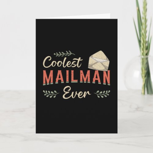 Mailman Day Postman Post Job Delivery Gift Idea Card
