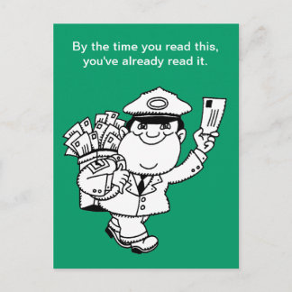 Mailman Humor - By The Time You Read This ... Postcard