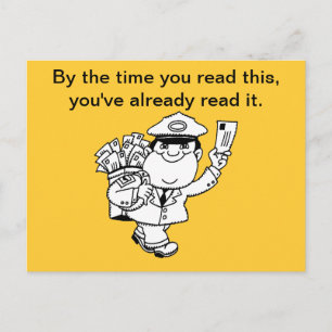 Mailman Humor - By The Time You Read This ... Postcard