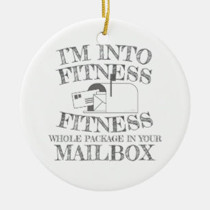 Mailman Into Fitness Whole Package In Your Mailbox Ceramic Ornament