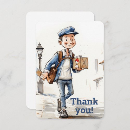 Mailman Letter Carrier  Thank You Card