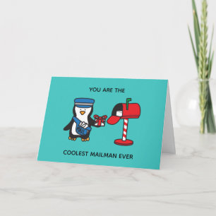 Mailman Mail Lady Postal Worker Christmas Holiday Card
