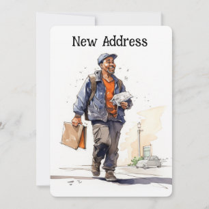 Mailman Moving Announcement Cards