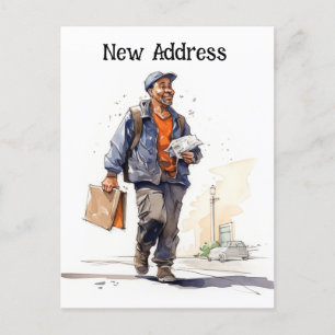 Mailman Moving Announcement  Postcard