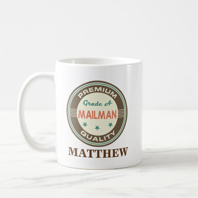 Mailman Personalized Mug Gift (Left)