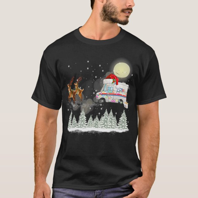 Mailman Postal Truck Mail Carrier Xmas Funny Chris T-Shirt (Front)