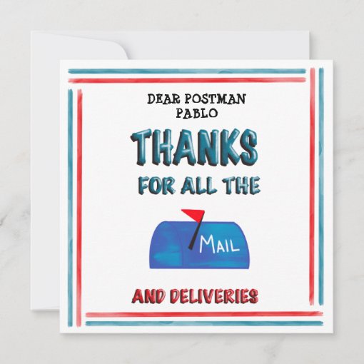 Mailman Postman Thank You For All The Mail Zazzle