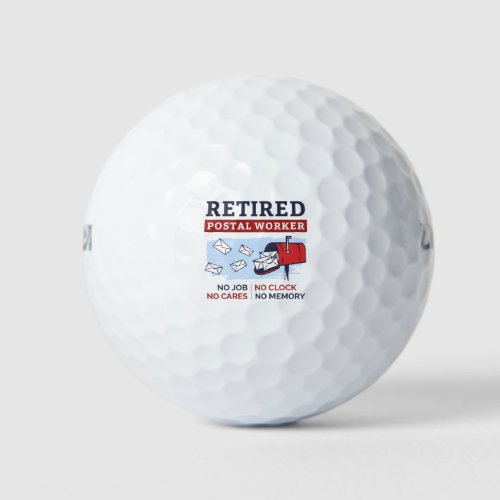 Mailman Retirement Retired Postal Worker Golf Balls
