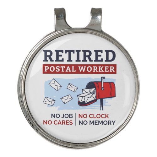 Mailman Retirement Retired Postal Worker Golf Hat Clip