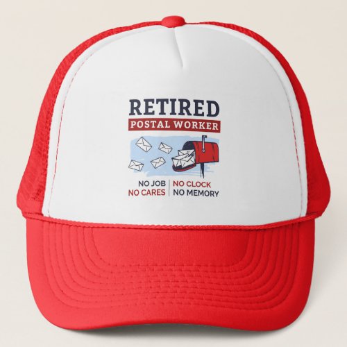 Mailman Retirement Retired Postal Worker Trucker Hat