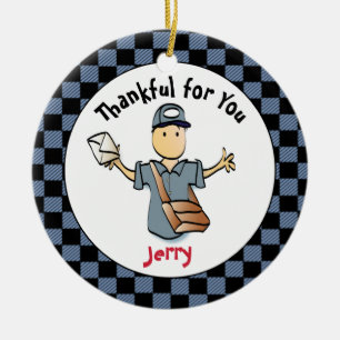 Mailman Thank You Gift - Postal Worker Keepsake Ceramic Ornament