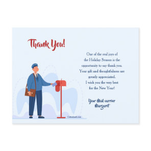 Mailman Thank You Post Card