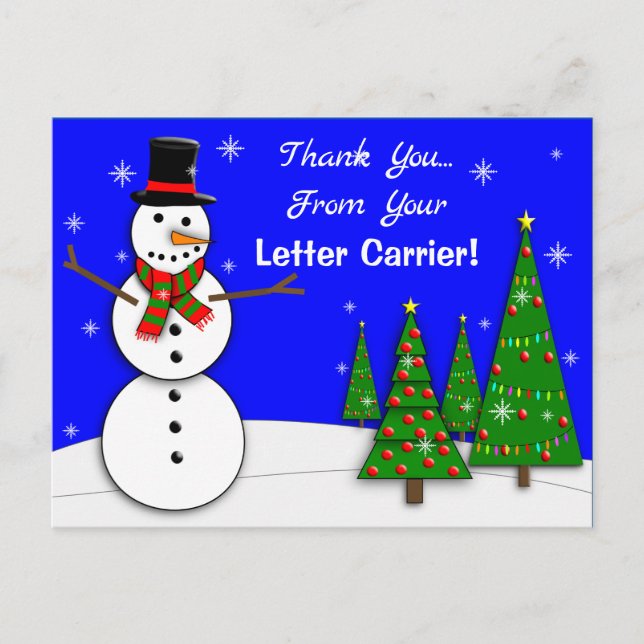 Mailman THANK YOU POSTCARDS  (Front)