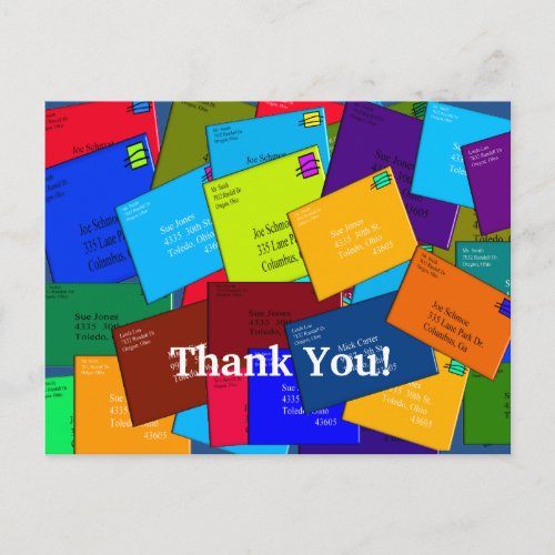 Mailman THANK YOU POSTCARDS  Letters