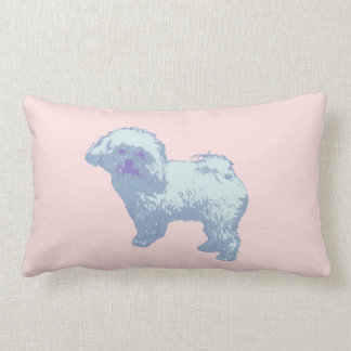 Maime the fluffy dog lumbar pillow