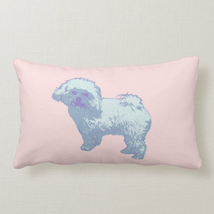 Maime the fluffy dog throw pillow