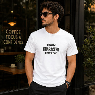 Main Character Energy Aesthetic Minimalist Bold T-Shirt